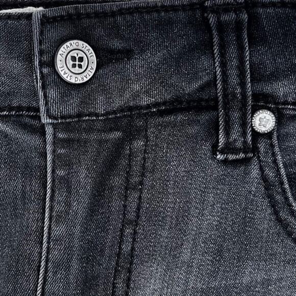 Altar’d State Cut Off Shorts Women’s Sz. 27/5 Black Denim Distressed Rockabilly - Picture 3 of 5